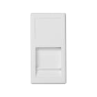 Simon - Plaque K45 VDM 1/2 plate avec volet 1 x  RJ45 INFRA+® - Blanc neige