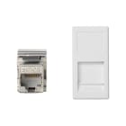 Simon - Plaque K45 VDM plate avec volet 1 x RJ45 Cat. 5e FTP - Blanc neige