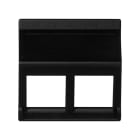 Simon - Plaque K45 VDM plate sans volet 2 x Modules MD - Gris noir