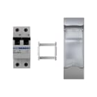 Simon - Plaque K45 3 mécanismes avec disjoncteur bipolaire 16A - Aluminium