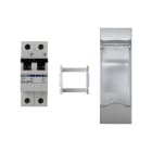 Simon - Plaque K45 3 mécanismes avec disjoncteur bipolaire 10A - Aluminium