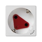 Simon - Prise de courant Schuko K45 connexion à vis + voyant + détrompeur - Blanc neige