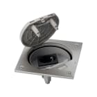 Simon - Porte-mécanismes fermeture manuelle 1 prise de courant Schuko K45 - Acier inox