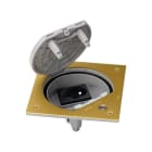 Simon - Porte-méc fermeture de sécurité avec 1 prise de courant Franco-belge K45-Laiton