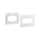 Simon - Support et cadre mécanisme CIMA pour goulotte distribution 130x55mm-Blanc neige