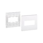 Simon - Support et cadre mécanisme CIMA goulotte distribution 160x55mm - Blanc neige