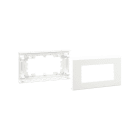 Simon - Support et cadre mécanisme CIMA pour goulotte distribution 90x55mm - Blanc neige