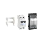 Simon - Plaque CIMA+disjoncteur bipolaire16A Mini-pot/Mini-col/Colonnes CIMA-G graphite