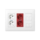 Simon - Plaque CIMA VDM plate avec volets 2 x RJ45 Systimax® (Avaya®) - Blanc neige