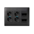 Simon - Plaque VDM inclinée sans volet anti-poussière - 2xRJ45 - Graphite