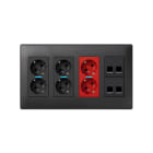 Simon - Plaque CIMA VDM plate sans volets 2 x RJ45 Systimax® (Avaya®) - Gris graphite