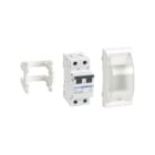 Simon - Plaque CIMA+disjoncteur bipolaire10A Mini-pote/Mini-colon/Colonnes CIMA-Bl neige