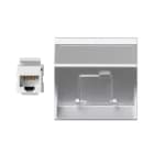 Simon - Plaque CIMA VDM inclinée avec volet 1 x RJ45 Cat. 6 UTP - Aluminium