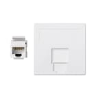 Simon - Plaque CIMA VDM plate avec volet 1 x RJ45 Cat. 6 UTP - Blanc neige