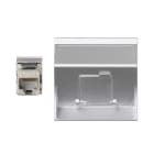 Simon - Plaque CIMA VDM inclinée avec volet 1 x RJ45 Cat. 6 FTP - Aluminium