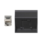 Simon - Plaque CIMA VDM inclinée avec volet 1 x RJ45 Cat. 6 FTP - Gris graphite