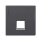 Simon - Plaque CIMA VDM plate sans volets 1connecteur RJ45 3M VolitionOCK®-Gris graphite