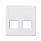 Simon - Plaque CIMA VDM plate sans volets 2 x RJ45 3M Volition OCK® - Blanc neige