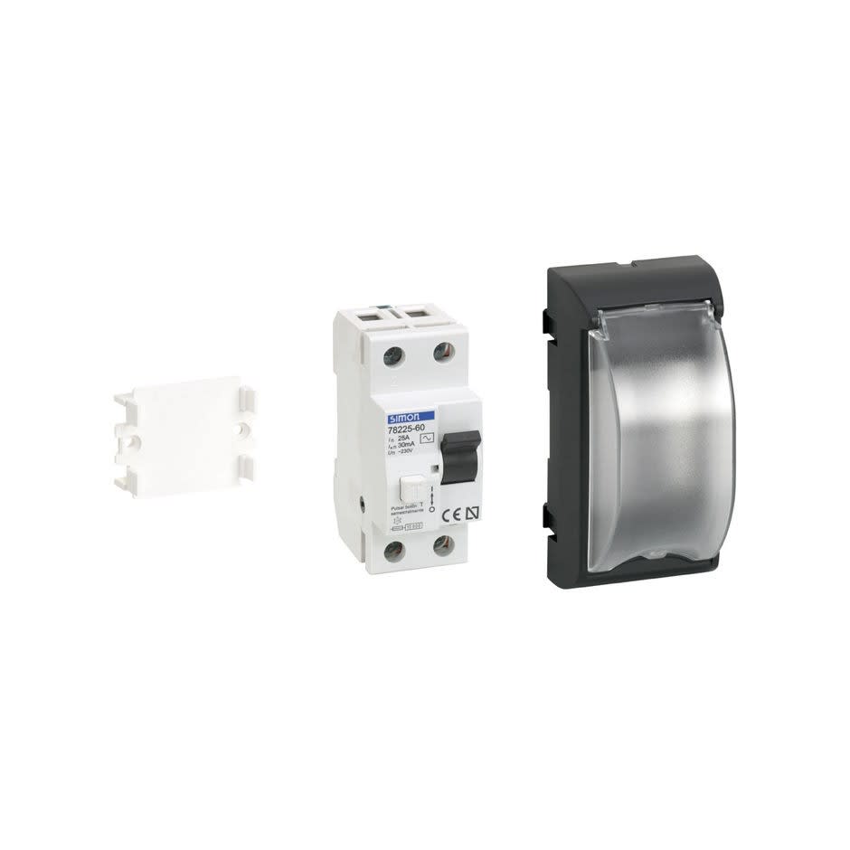 Simon - Plaque CIMA+différent 30mA Boîtiers CIMA PRO/Boîtes sol CIMA/Goulottes-G Graph