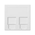 Simon - Plaque CIMA VDM plate avec volets 2 x RJ45 BeldenCDT® (NORDX®) - Blanc neige