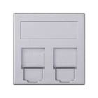 Simon - Plaque VDM plate 2 connecteurs avec volet anti-poussière - BELDENCDT - Aluminium