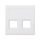 Simon - Plaque CIMA VDM plate sans volets 2 x RJ45 INFRA+® - Blanc neige