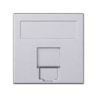 Simon - Plaque VDM plate 1 connecteur avec volet anti-poussière - ADC KRONE - Aluminium