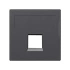 Simon - Plaque CIMA VDM plate sans volets 1 x RJ45 NEXANS® - Gris graphite