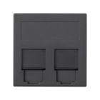 Simon - Plaque CIMA VDM plate avec volets 2 x RJ45 Panduit® - Gris graphite