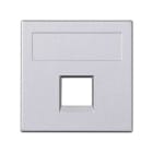 Simon - Plaque VDM plate 1 connecteur sans volet anti-poussière - R&M - Aluminium