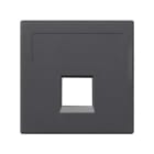 Simon - Plaque CIMA VDM plate sans volets 1 x RJ45 R&M® - Gris graphite