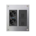 Simon - Boitier mural antivandale en saillie - 2 modules CIMA, 4xK45 - Inox