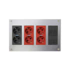 Simon - Boitier mural antivandale en saillie - 4 modules CIMA, 8xK45 - Inox