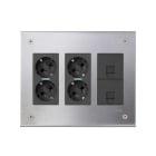 Simon - Boitier mural antivandale à encastrer - 3 modules CIMA, 6xK45 - Inox