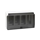 Simon - Boitier mural en saillie avec couvercle de protection - 4 modules - Blanc neige