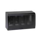 Simon - Boitier mural en saillie avec couvercle de protection - 4 modules - Graphite
