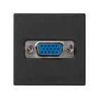 Simon - Plaque K45 1 Mod avec 1 connecteur VGA HD15 femelle - Graphite