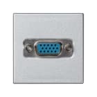 Simon - Plaque K45 1 mécanisme avec 1 connecteur VGA HD15 femelle - Aluminium