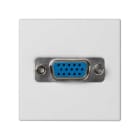 Simon - Plaque K45 1 avec 1 connecteur VGA HD15 femelle - Blanc