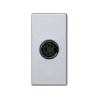 Simon - Plaque K45 1/2 mécanisme avec 1 connecteur S-Vidéo femelle - Aluminium