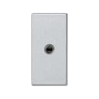 Simon - Plaque K45 1/2 mécanisme avec 1 connecteur Jack stéréo 3,5 mm - Aluminium