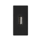 Simon - Plaque K45 1/2 mécanisme avec 1 connecteur USB type "A" femelle - Graphite