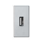 Simon - Plaque K45 1/2 mécanisme avec 1 connecteur USB type "A" femelle - Aluminium