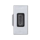 Simon - Plaque K45 1/2 mécanisme HDMI - Femelle / Femelle - Alu