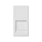 Simon - Plaque plate K45 anti-pous X 1 1/2 méc AMP,BRANDREX,SYSTIMAX,KRONE, BELDEN-Blanc
