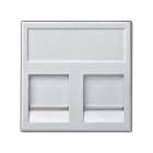 Simon - Plaque plate K45 anti-pous X 2 AMP,BRAND REX,SYSTIMAX,KRONE, BELDEN - ALU