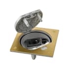 Simon - Porte-méc fermeture manuelle 1 prise Schuko K45 1 RJ45 Cat.6e UTP-Laiton