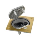 Simon - Porte-méc fermet man 1 prise courant Franco-belge K45 1 RJ45 Cat.6e UTP - Laiton