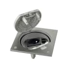 Simon - Porte-méc fermet man 1 prise cour Franco-belge K45 1 RJ45 Cat.6e UTP-Acier inox