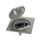 Simon - Porte-méc fermet sécur 1 prise cour Franco-belge K45 1 RJ45 Cat.6eUTP-Acier inox